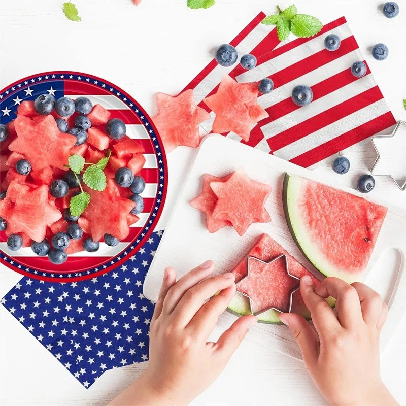 American Flag Patriotic Party Supplies Disposable Napkins Paper Plates And Paper Cups For Veterans Day Election Day 4th Of July Independence Day Decorations, Serve 25 high quality